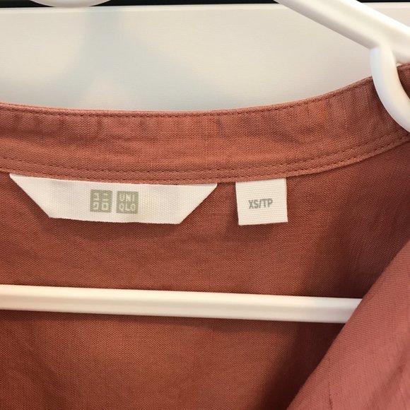 Uniqlo Rust Linen Shirt - Size - Picture 4 of 6